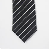 BLACK & WHITE STRIPED NECKTIE